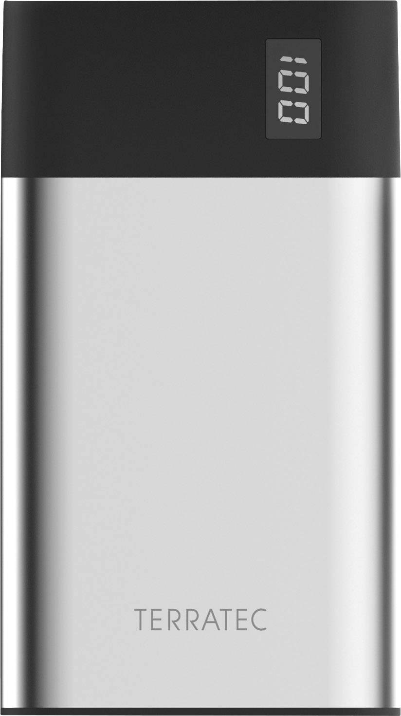 Terratec P80 Slim Powerbank 8000 mAh Lithium Schwarz-Silber