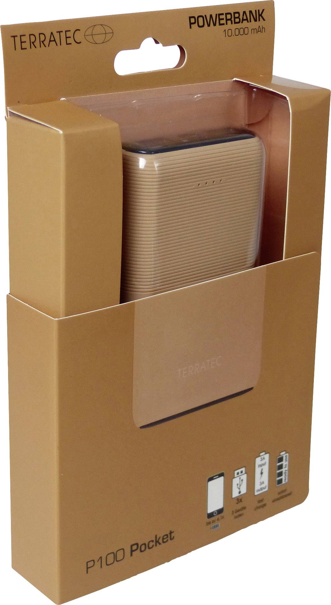 Terratec P100 Powerbank 10000 mAh LiPo Pink Sand