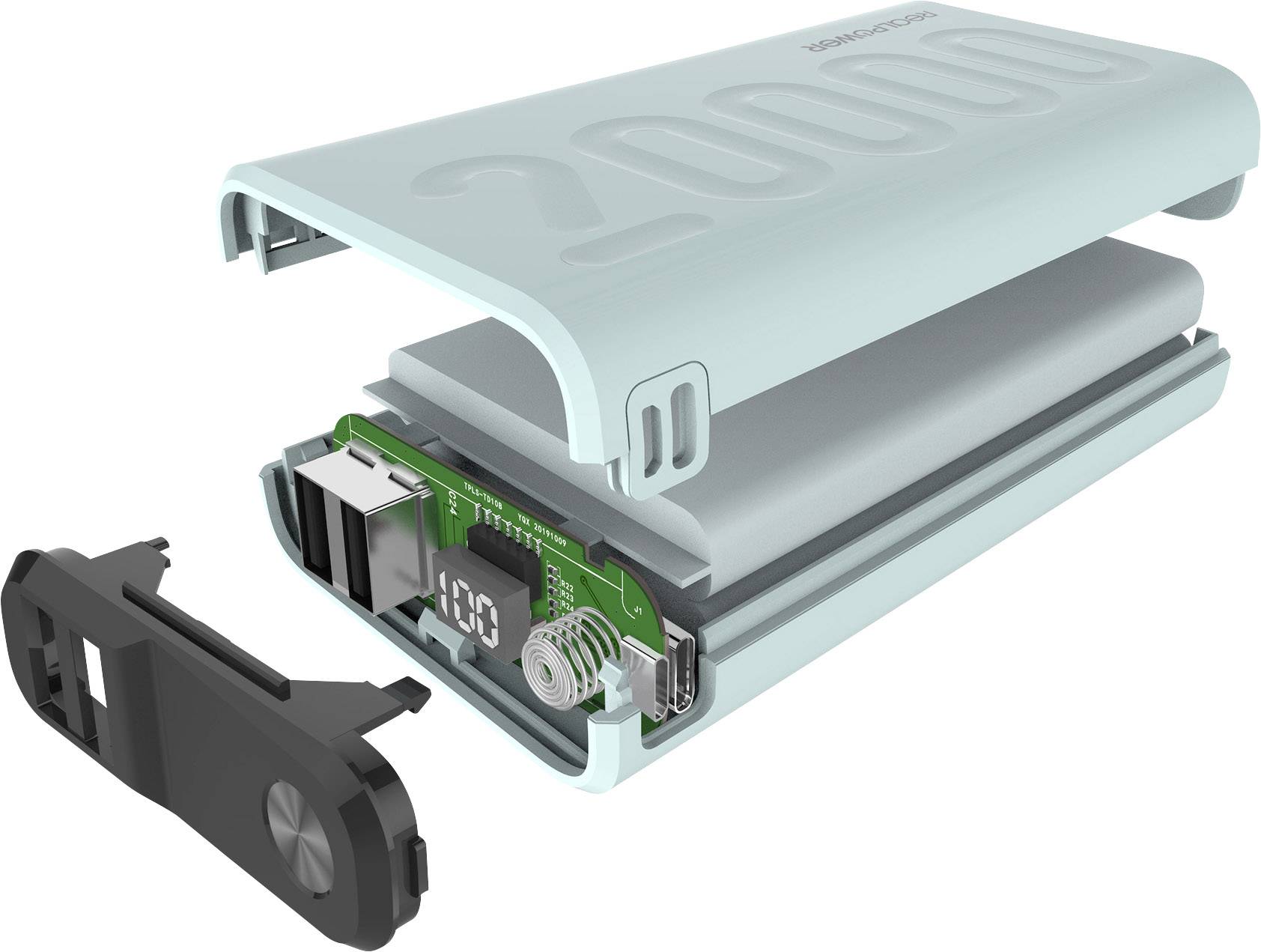 RealPower PB-20000PD+ Powerbank 20000 mAh Lithium Grün