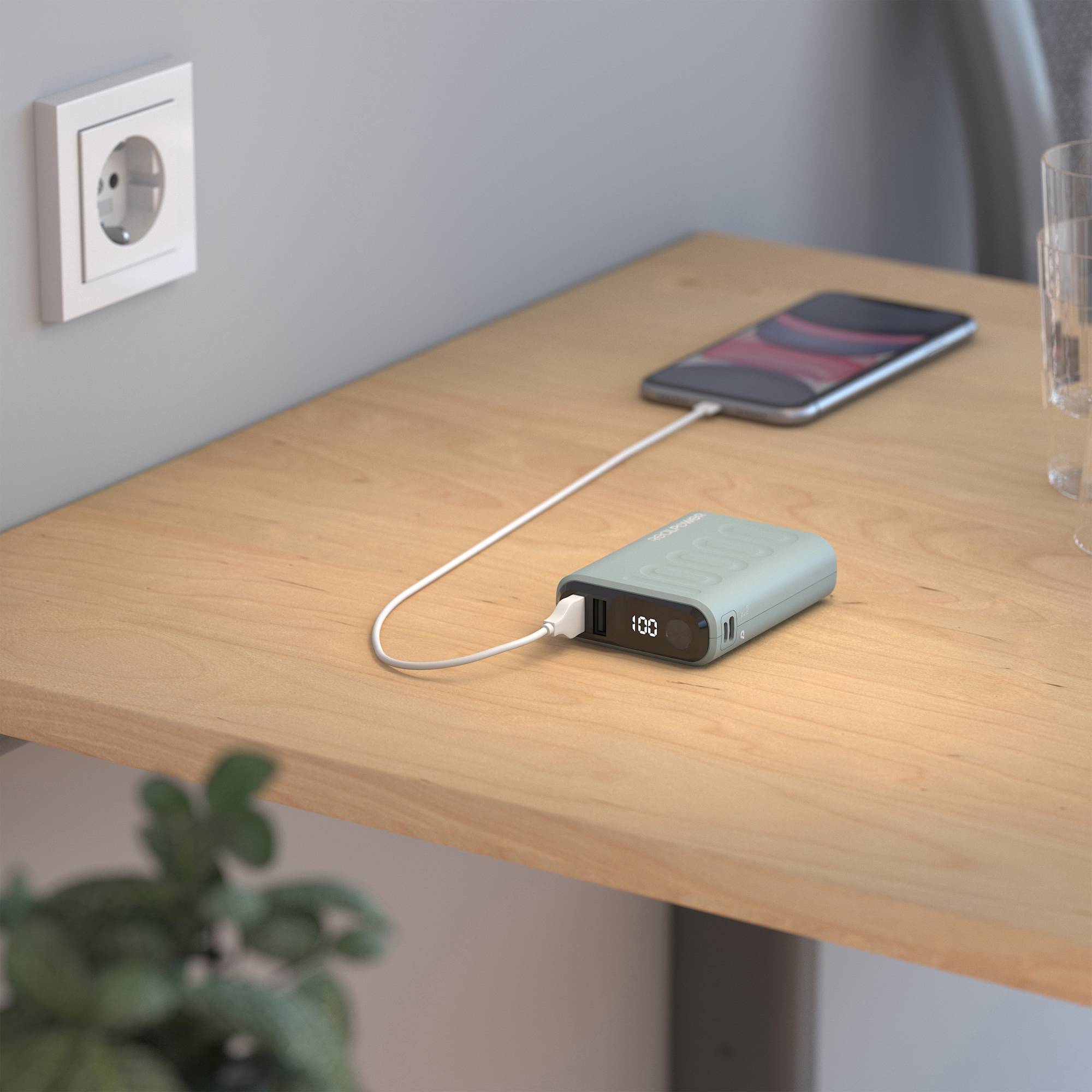 RealPower PB-20000PD+ Powerbank 20000 mAh Lithium Grün