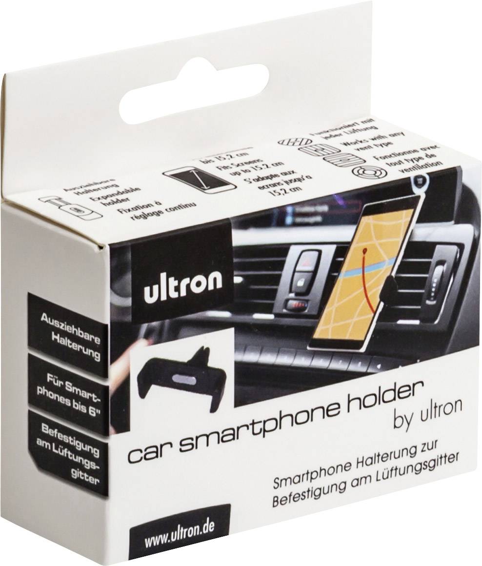 Ultron car Lüftungsgitter Handy-Kfz-Halterung 86 - 152 mm