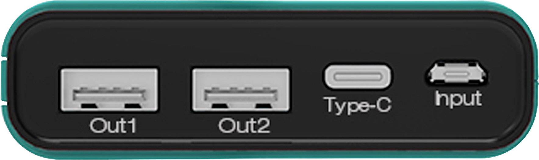 RealPower PB-15000C Powerbank 15000 mAh Li-Ion Grün