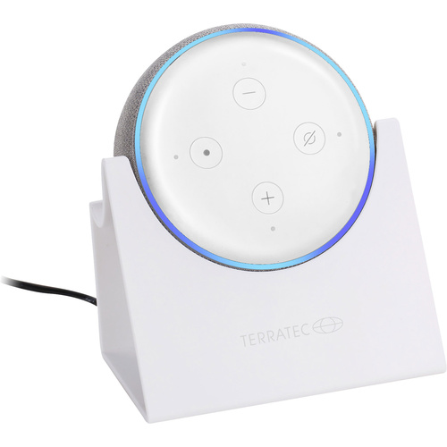 Terratec Stand by ME Echo Support de table blanc Adapté pour (assistant vocal):Amazon Echo Dot