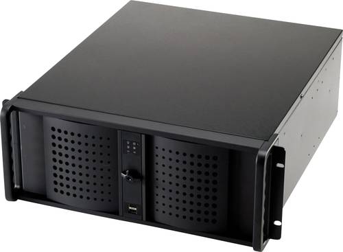 64126 19 Zoll 2 x 19 Zoll Industrie-Gehäuse 4 HE Schwarz