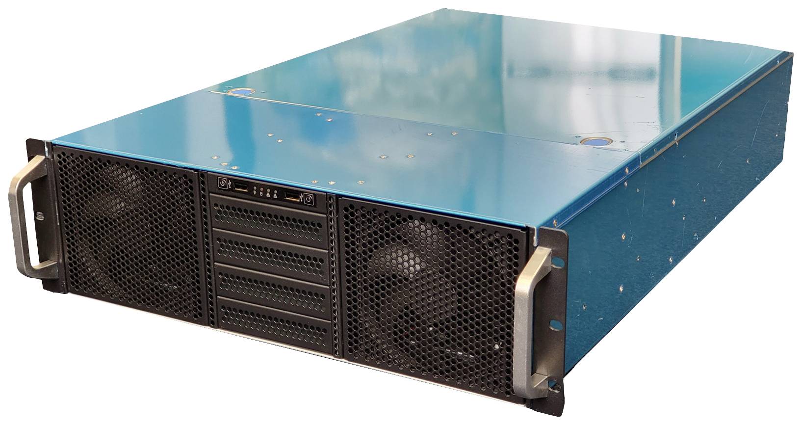 RealPower 106155 19 Zoll 1 x 19 Zoll Industrie-Gehäuse 3 HE Schwarz