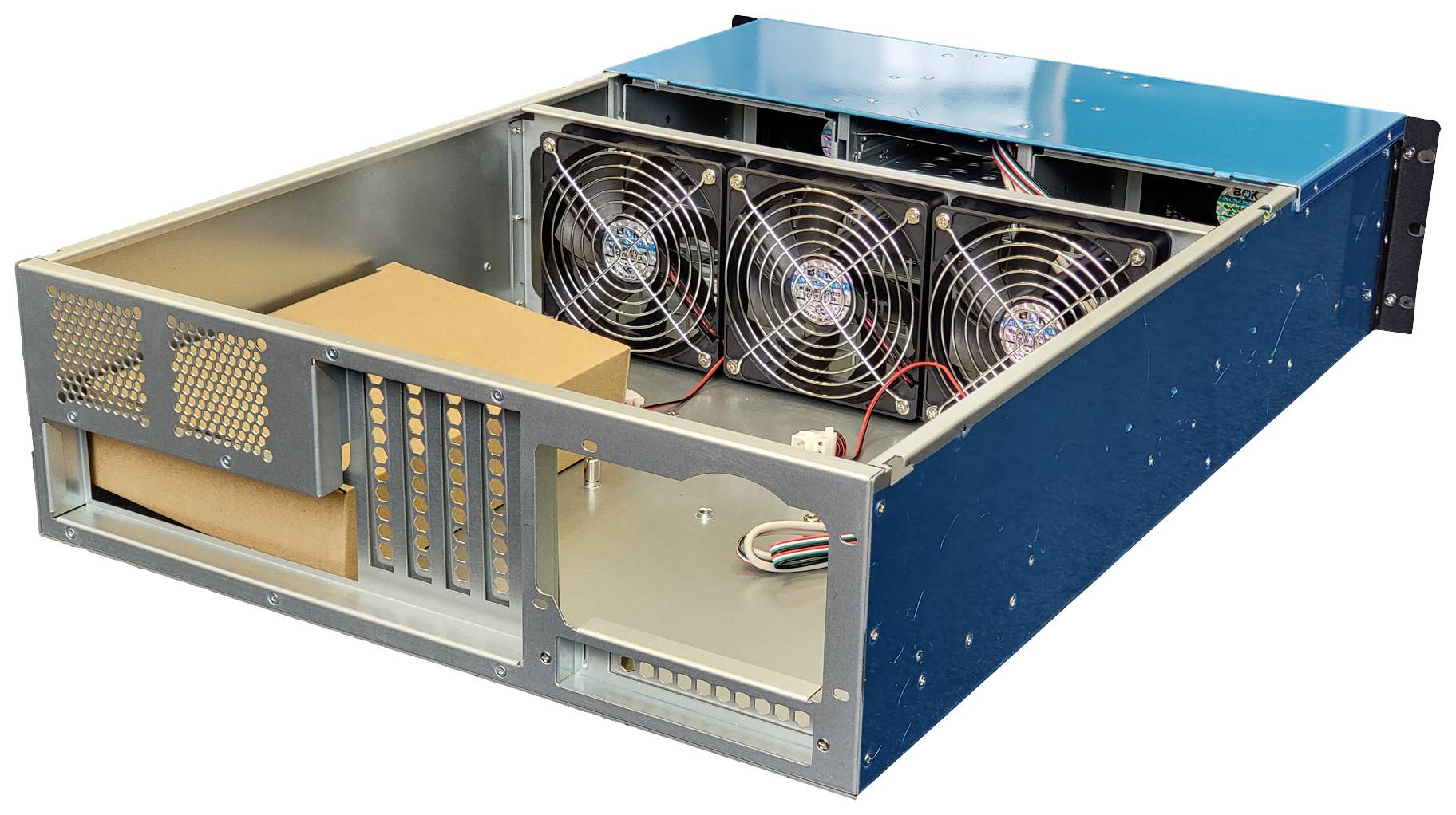 RealPower 106155 19 Zoll 1 x 19 Zoll Industrie-Gehäuse 3 HE Schwarz