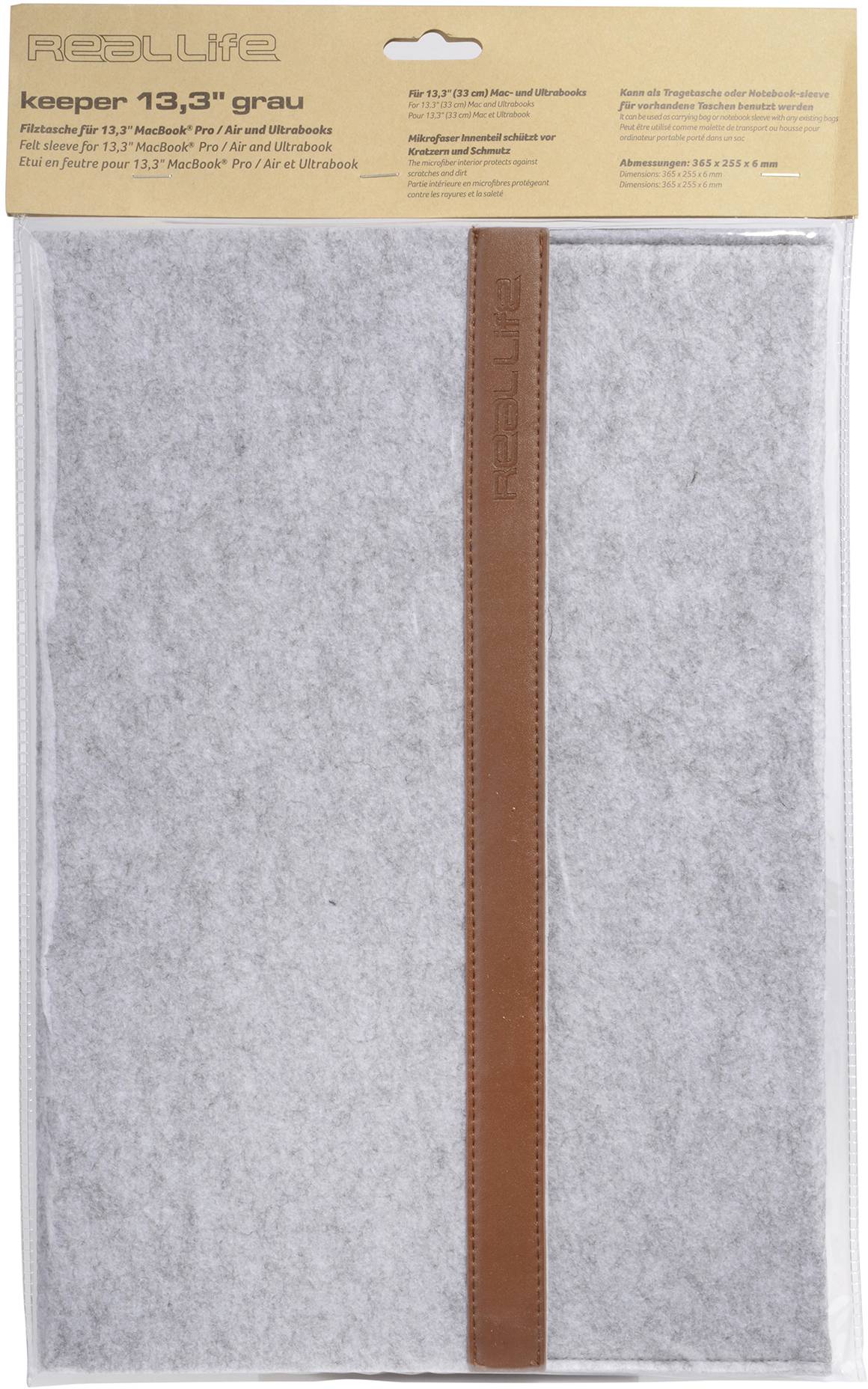 Ultron Notebook Tasche keeper Passend für maximal: 33,8 cm (13,3") Grau