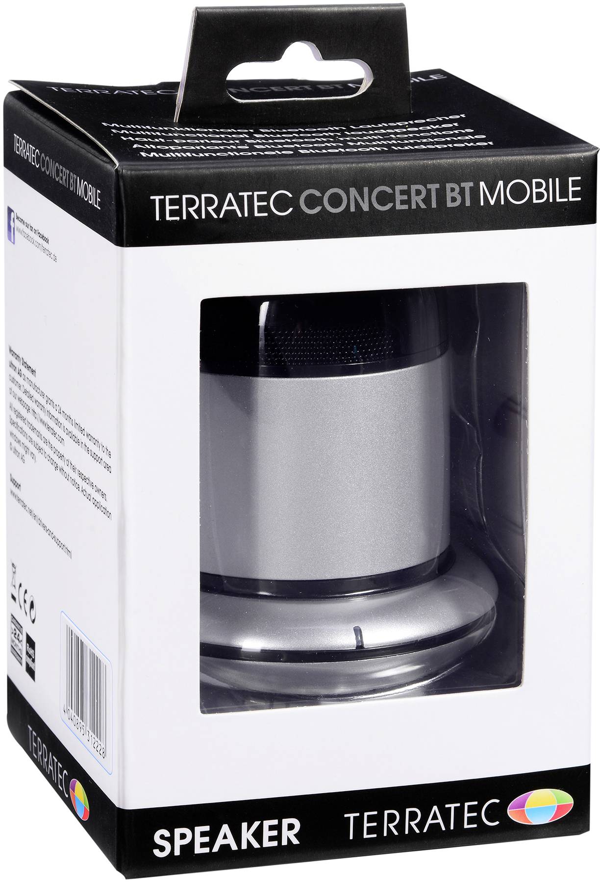 Terratec CONCERT mobile Bluetooth® Lautsprecher Silber