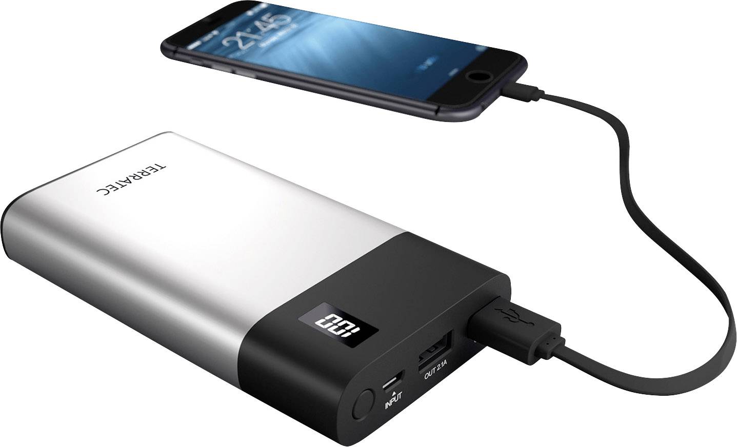 Terratec P120 Slim Powerbank (Zusatzakku) LiPo 12000 mAh 218553