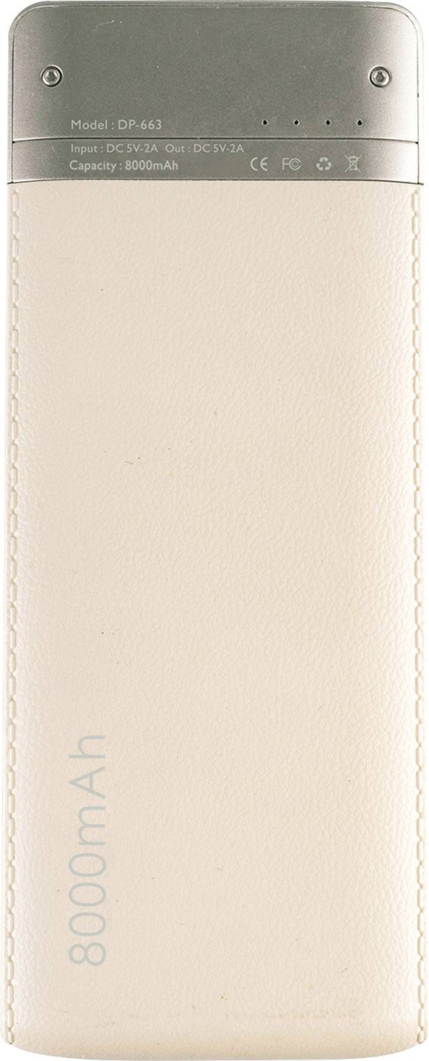 RealPower PB-8000 Powerbank 8000 mAh LiPo Champagner