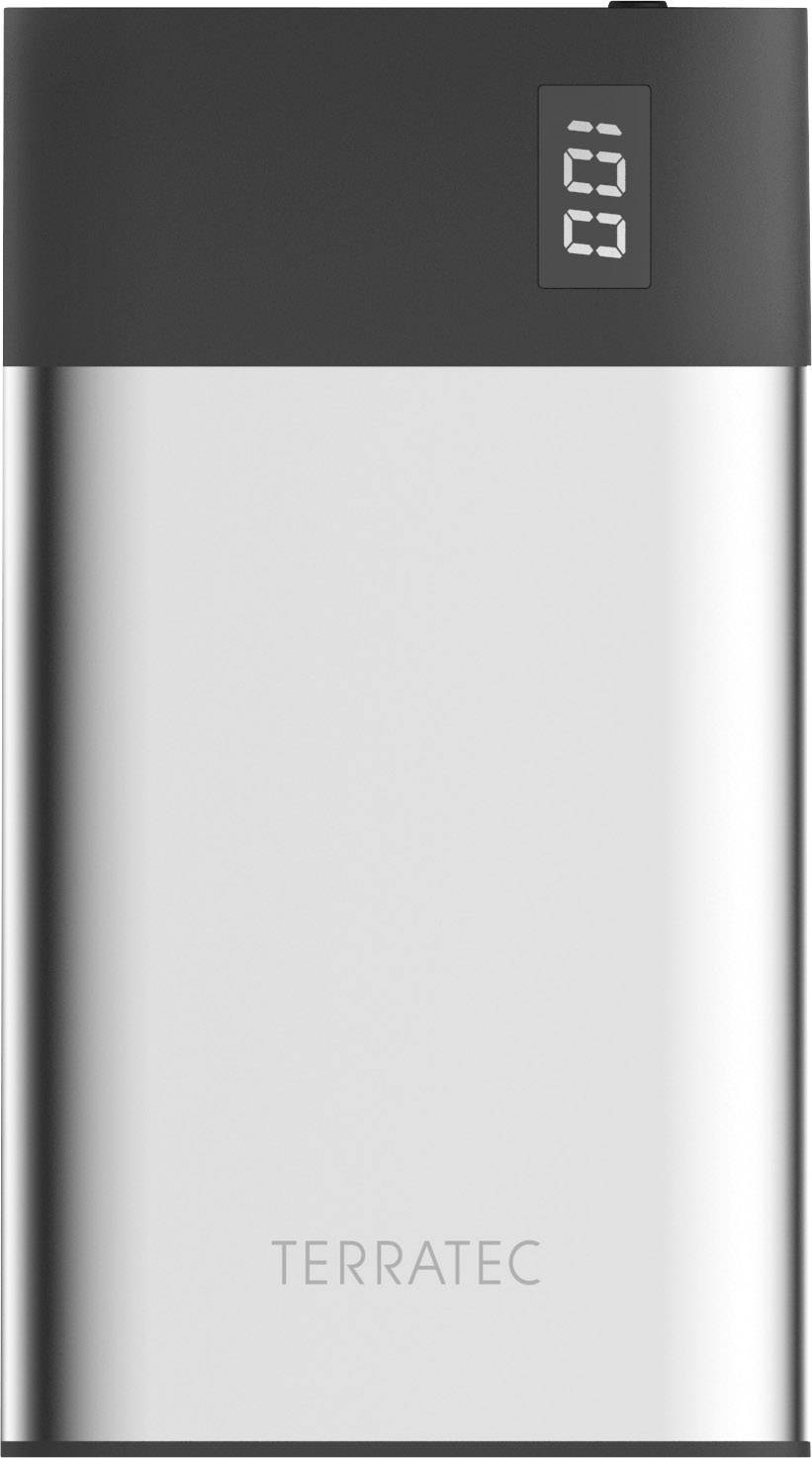 Terratec P40 Slim Powerbank 4000 mAh LiPo Schwarz-Silber