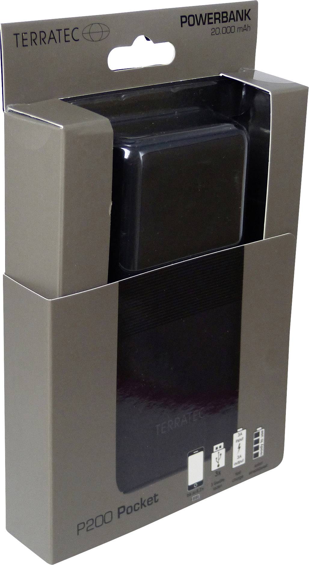 Terratec P200 Powerbank (Zusatzakku) LiPo 20000 mAh 282259