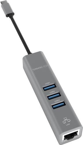 Terratec CONNECT C2 USB-C™ (USB 3.2 Gen 2) Multiport Hub Grau