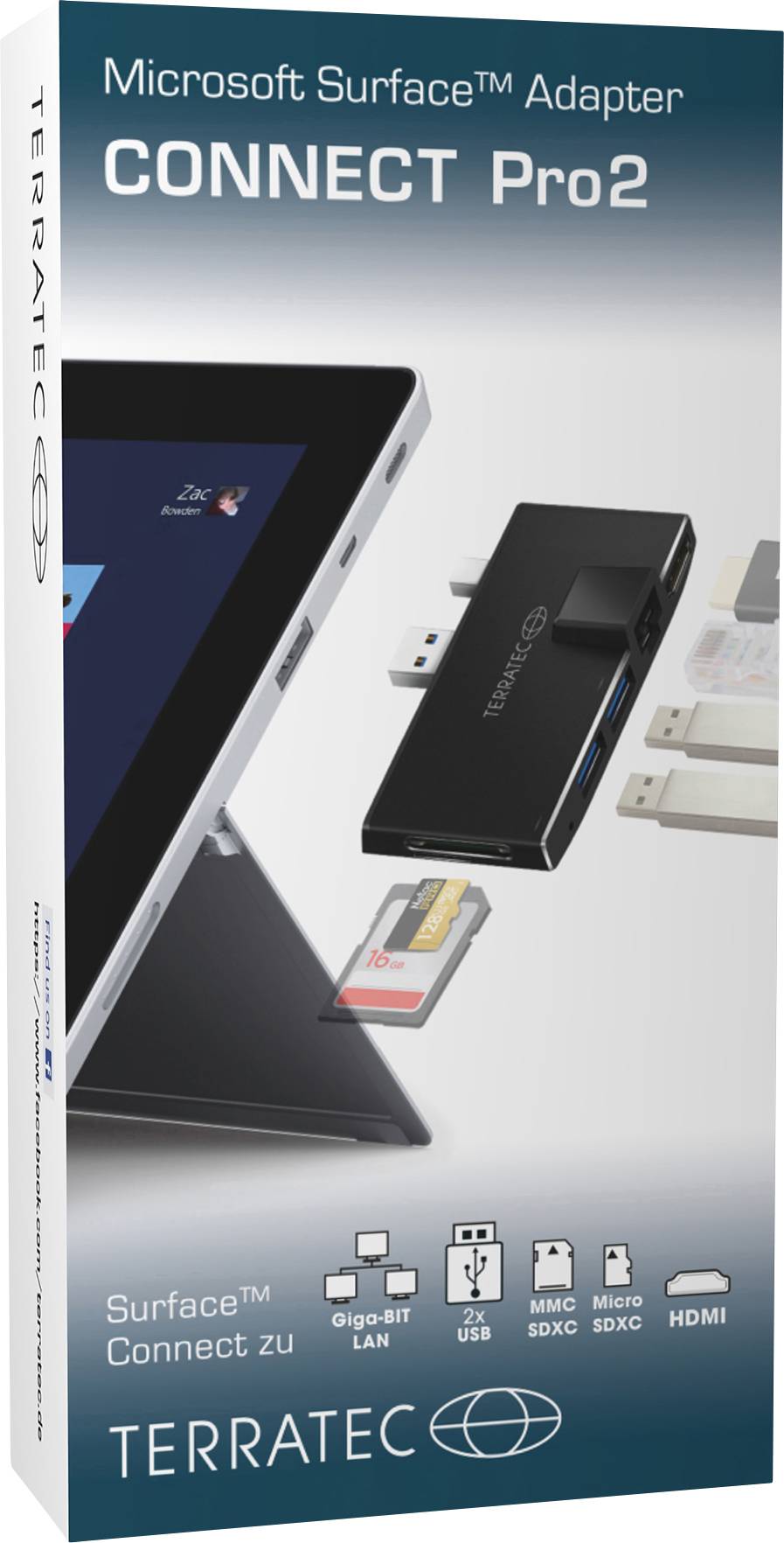 Terratec Notebook Dockingstation CONNECT Pro2 Passend für Marke Dockingstations: Microsoft Surface