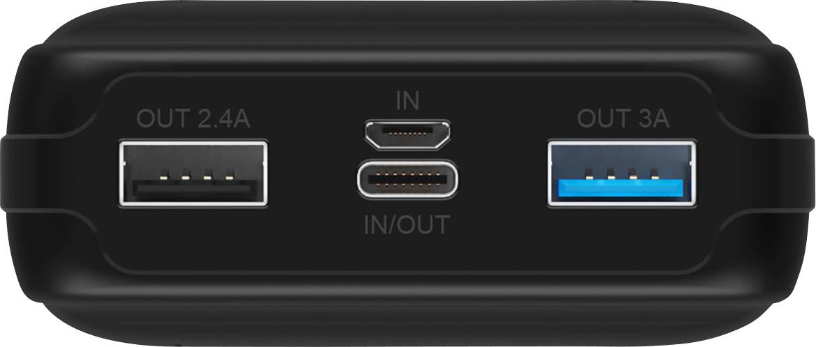 RealPower PB-30k Powerbank 30000 mAh Lithium Schwarz