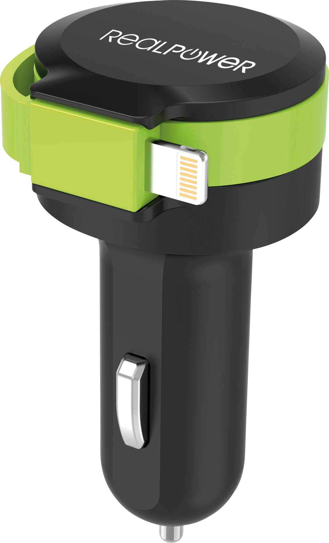 RealPower 257637 USB Ladestation USB Schwarz, Grün KFZ