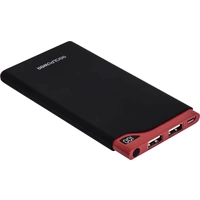 RealPower PB-6000S Powerbank 6000 mAh LiPo Rot-Schwarz RealPower PB-6000S Powerbank 6000 mAh LiPo Rot-Schwarz