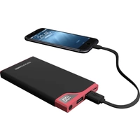 RealPower PB-6000S Powerbank 6000 mAh LiPo Rot-Schwarz RealPower PB-6000S Powerbank 6000 mAh LiPo Rot-Schwarz