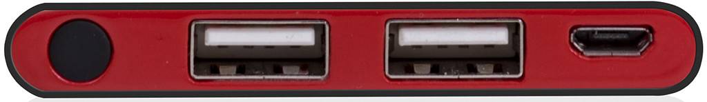 RealPower PB-6000S Powerbank 6000 mAh LiPo Rot-Schwarz