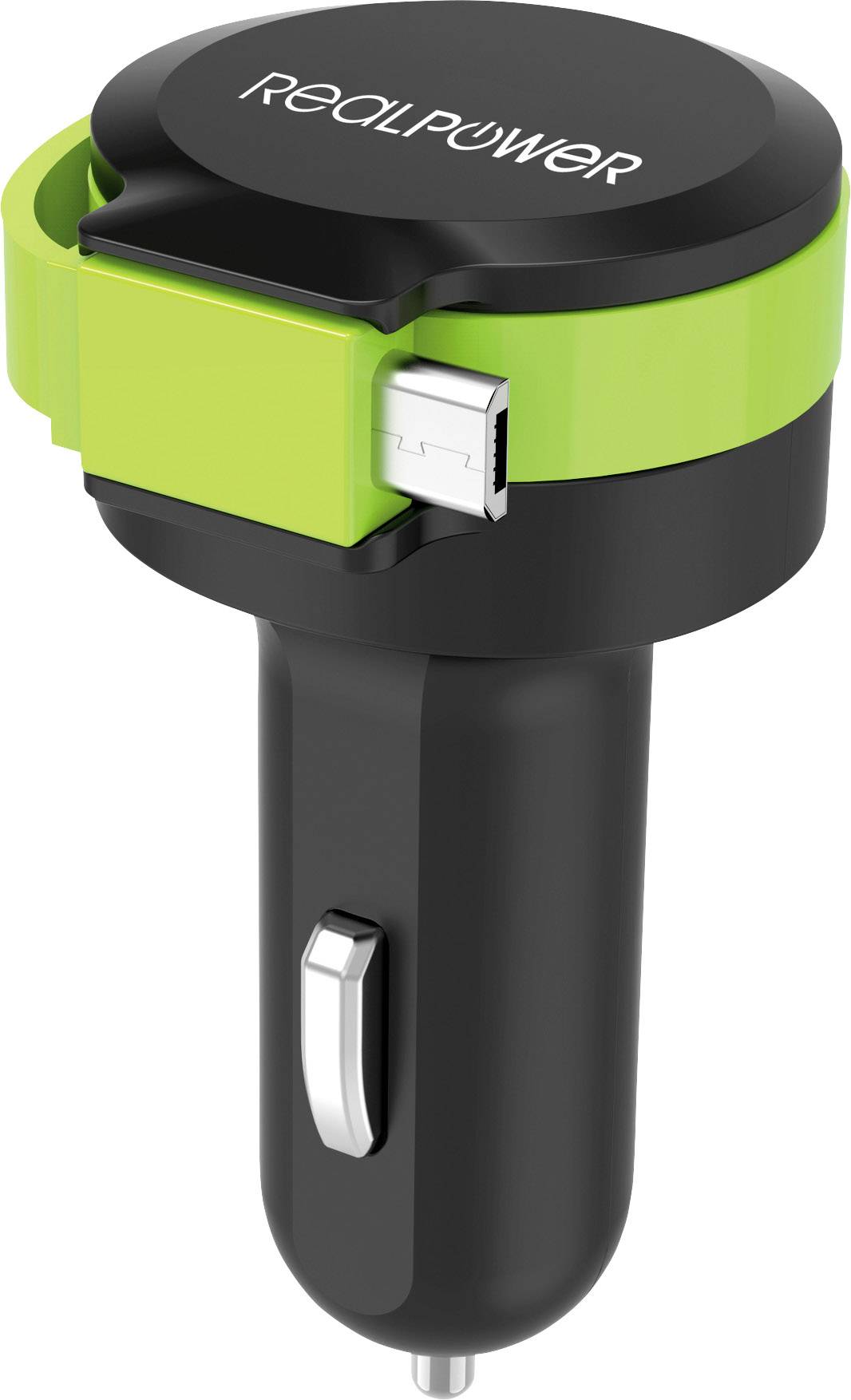 RealPower 257635 USB Ladestation USB Schwarz, Grün KFZ