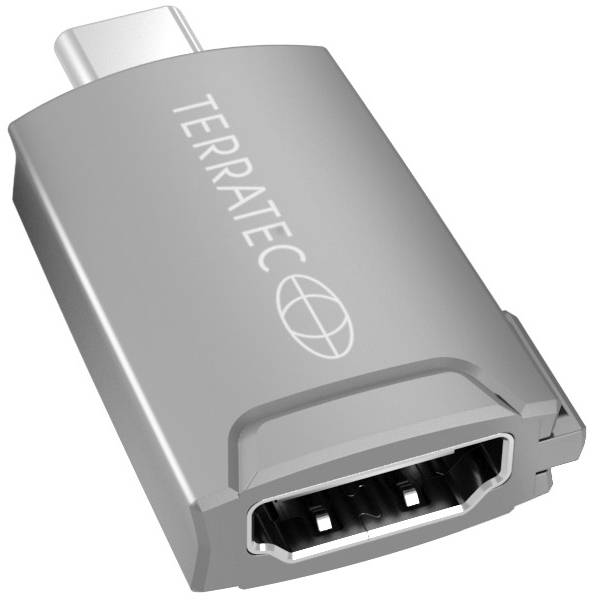 Terratec 306704 USB-C® Adapter [1x T-Stecker - 1x USB-C® Stecker] Grau