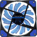 Rasurbo Fan 120 PC-Gehäuse-Lüfter Blau (B x H x T) 120 x 120 x 25mm inkl. LED-Beleuchtung