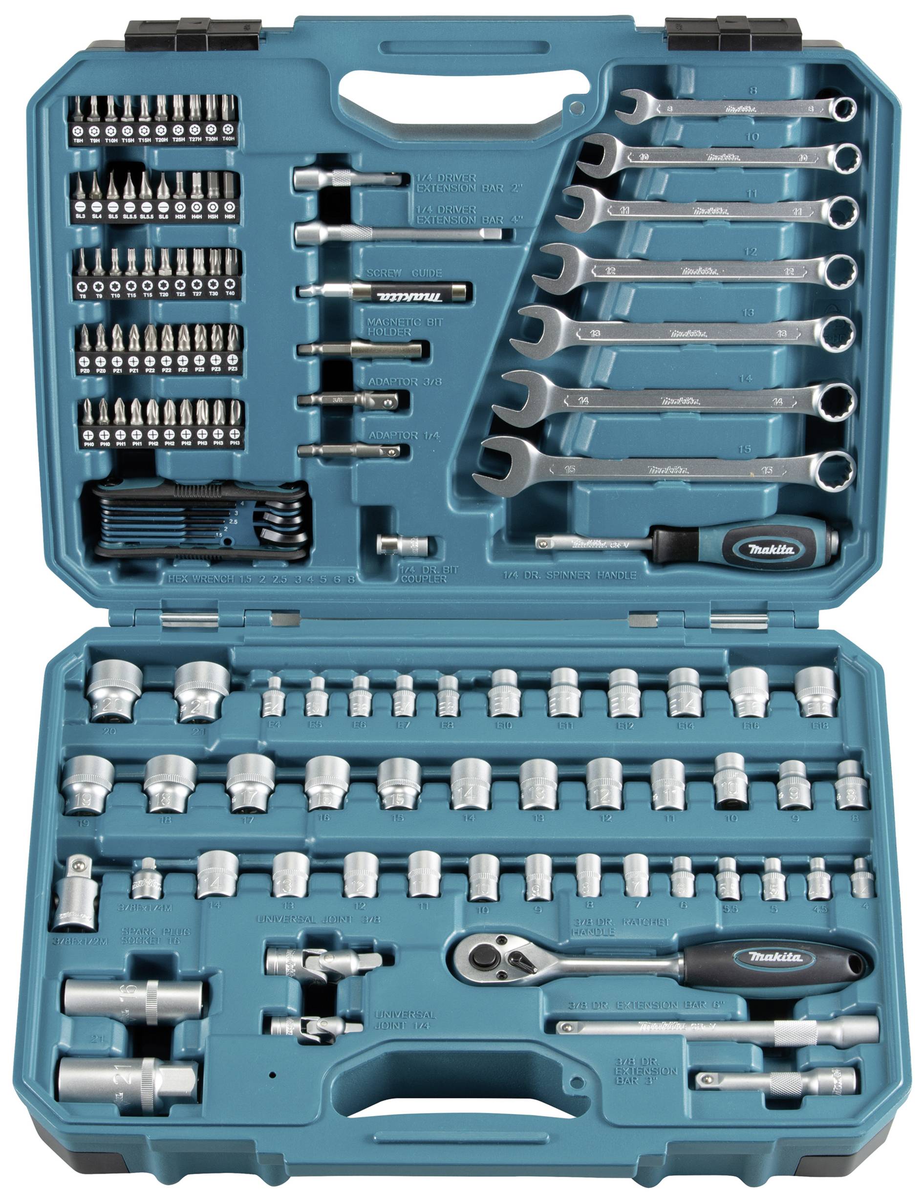 Makita E-06616 Werkzeugset Universal im Koffer 120teilig