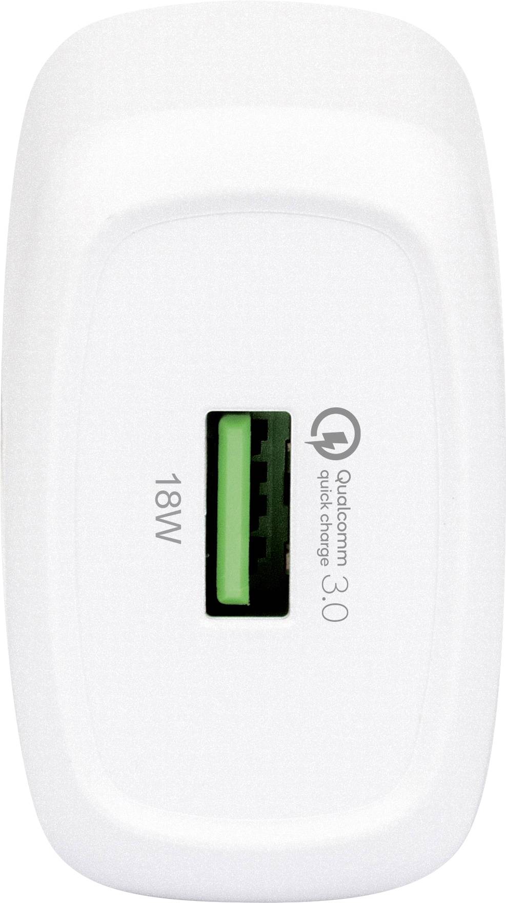Manhattan 102285 USB Ladegerät 18 W USB 3.2 Gen 1 Buchse A (USB 3.0) Weiß Steckdose Qualcomm Quick Charge 3.0