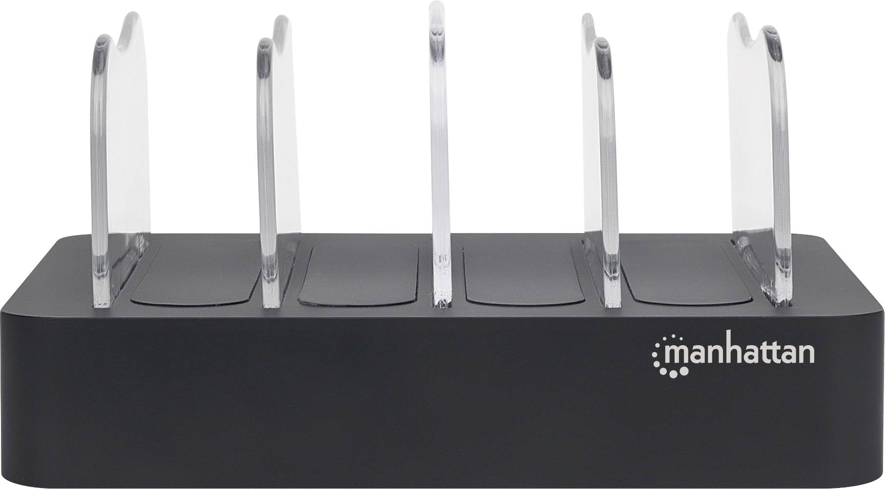 Manhattan 102261 USB Ladestation 34 W USB 3.2 Gen 1 Buchse A (USB 3.0) Schwarz, Transparent Steckdose