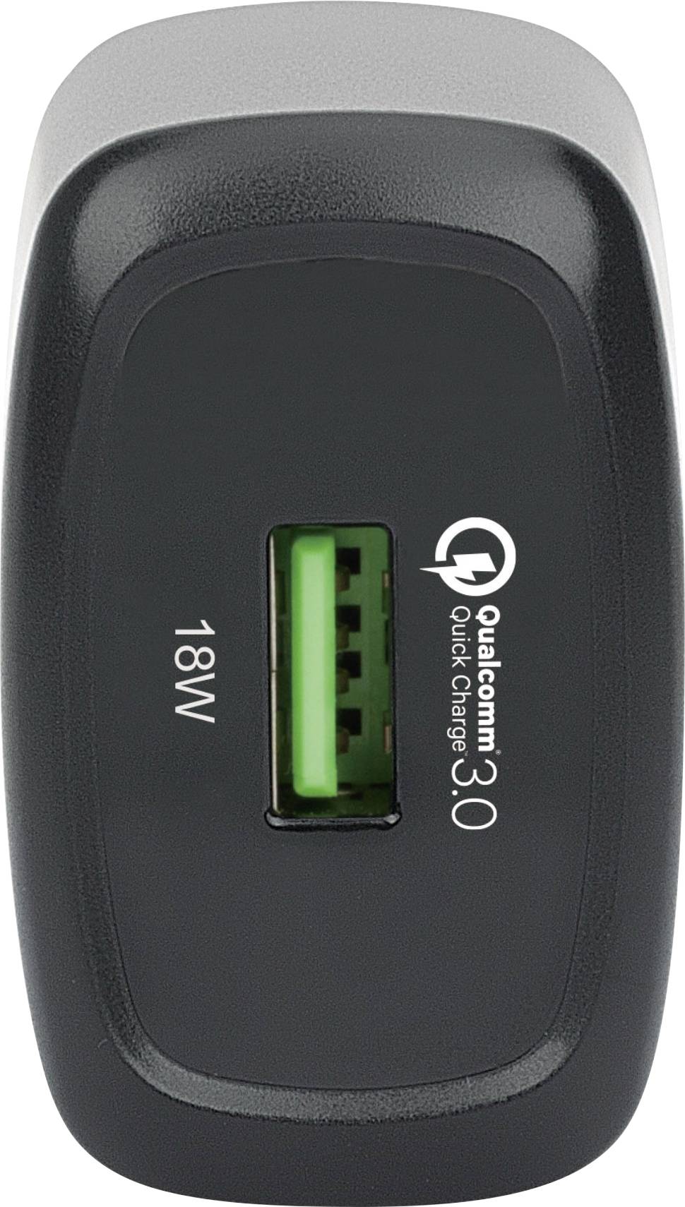 Manhattan 102384 USB Ladegerät 18 W USB 3.2 Gen 1 Buchse A (USB 3.0) Schwarz Steckdose Qualcomm Quick Charge 3.0