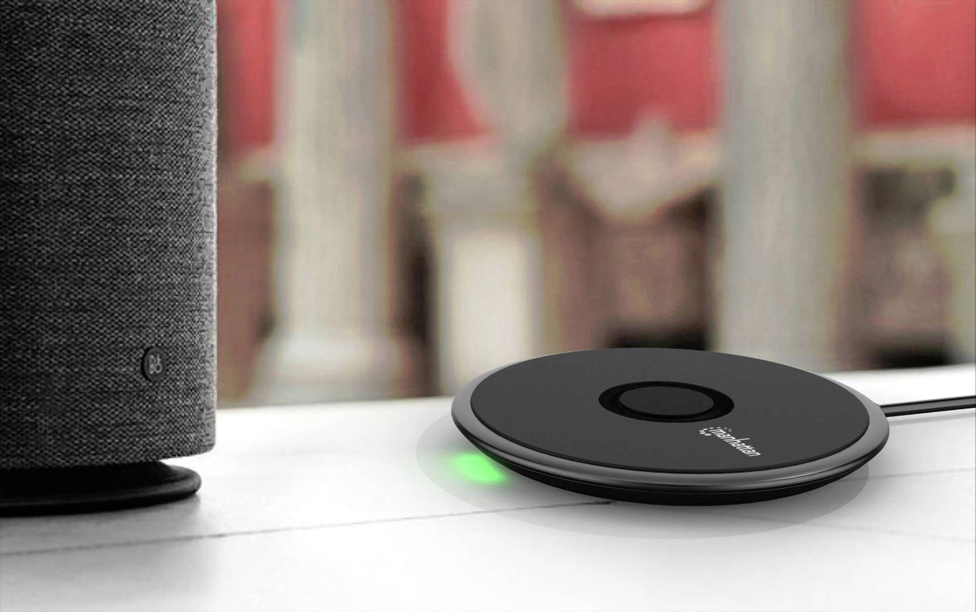 Manhattan Induktions-Ladegerät 2 A 102186 102186 Ausgänge Induktionslade-Standard Schwarz