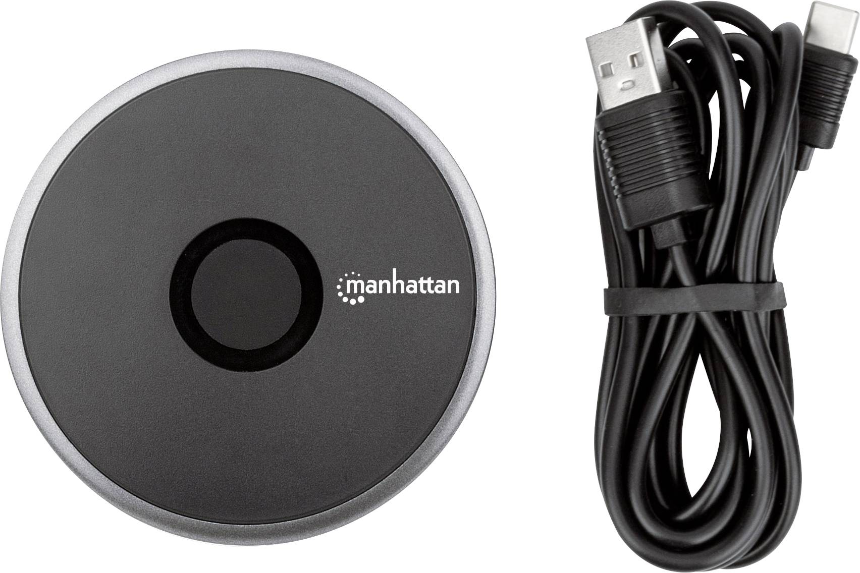 Manhattan Induktions-Ladegerät 2 A 102186 102186 Ausgänge Induktionslade-Standard Schwarz