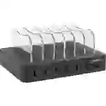Manhattan 102254 USB Ladestation 50W 6x USB-A Schwarz, Transparent Innenbereich Manhattan 102254 USB Ladestation 50W 6x USB-A Schwarz, Transparent Innenbereich