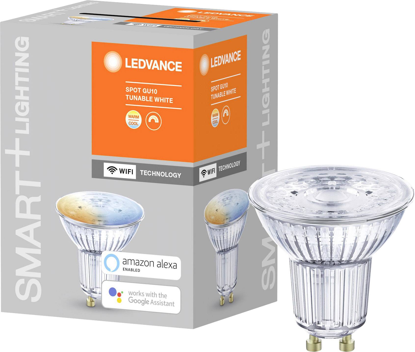 LEDVANCE SMART+ EEK: G (A - G) SMART+ WiFi SPOT GU10 Tunable White 40 45° 5 W/2700K GU10 GU10 5.0000000000000 W Warmweiß, Naturweiß, Kaltweiß