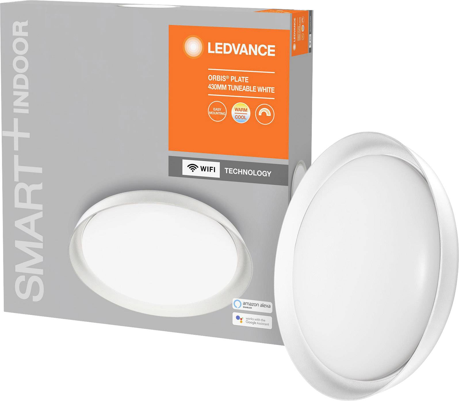 LEDVANCE 4058075486447 SMART+ TUNABLE WHITE Plate 430 WT LED-Deckenleuchte 24W Weiß