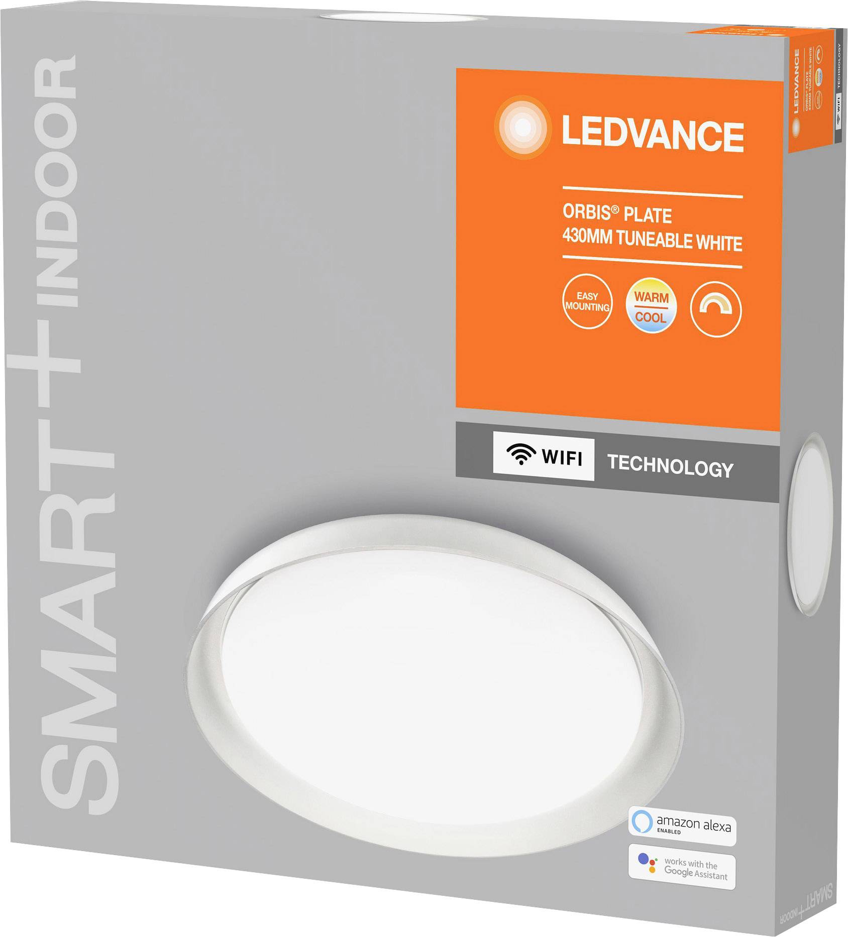 LEDVANCE 4058075486447 SMART+ TUNABLE WHITE Plate 430 WT LED-Deckenleuchte 24W Weiß
