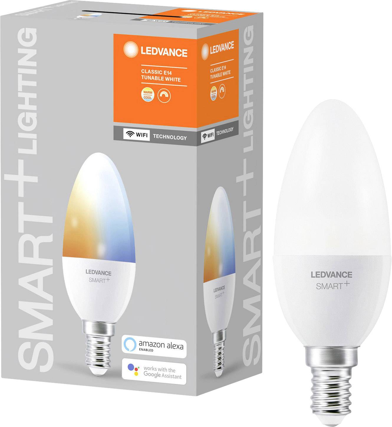 LEDVANCE SMART+ EEK: F (A - G) SMART+ WiFi Candle Tunable White 40 5 W/2700K E14 E14 Kaltweiß, Naturweiß, Warmweiß