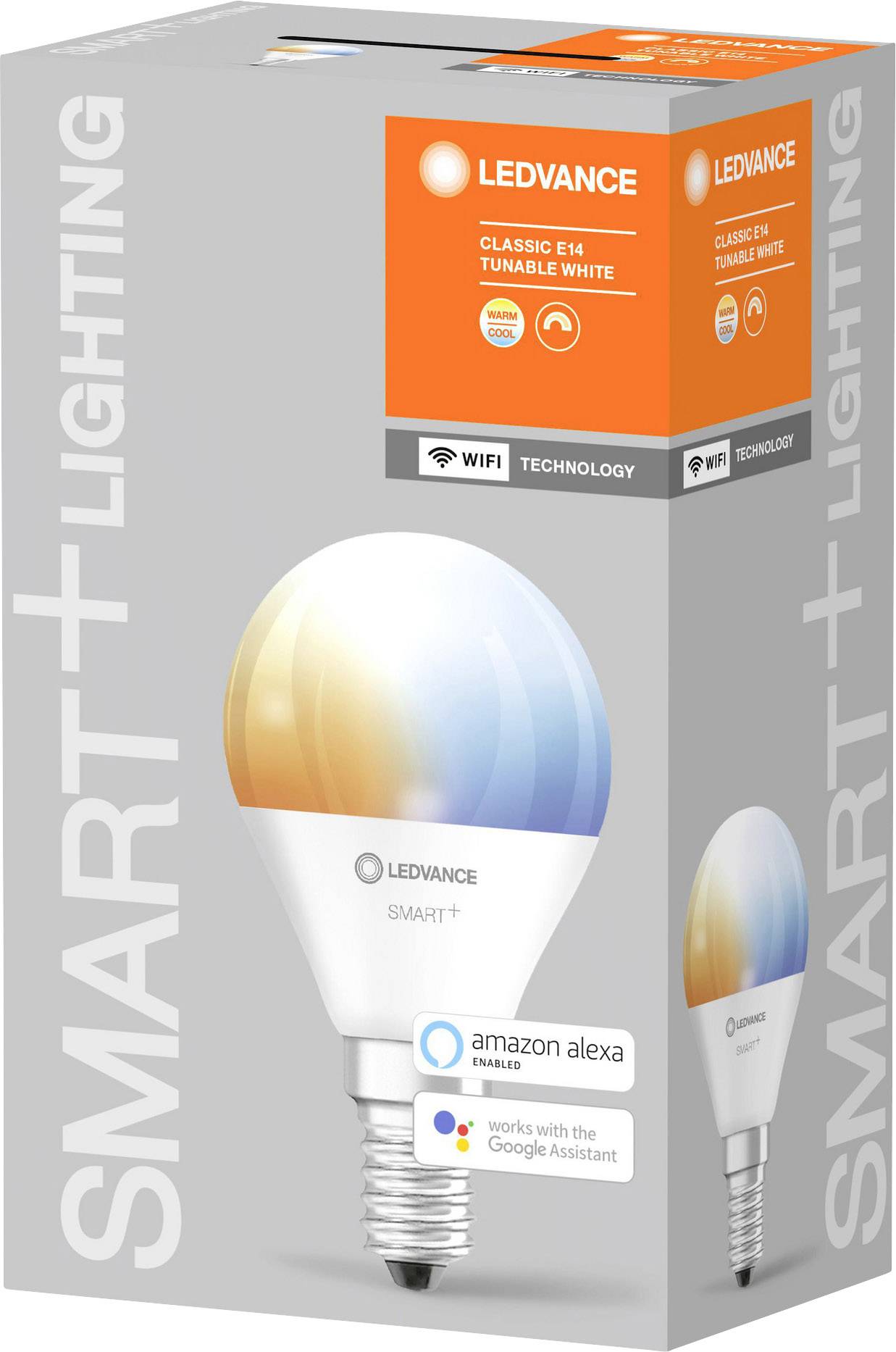 LEDVANCE SMART+ EEK: F (A - G) SMART+ WiFi Mini Bulb Tunable White 40 5 W/2700K E14 E14 Warmweiß, Naturweiß, Kaltweiß