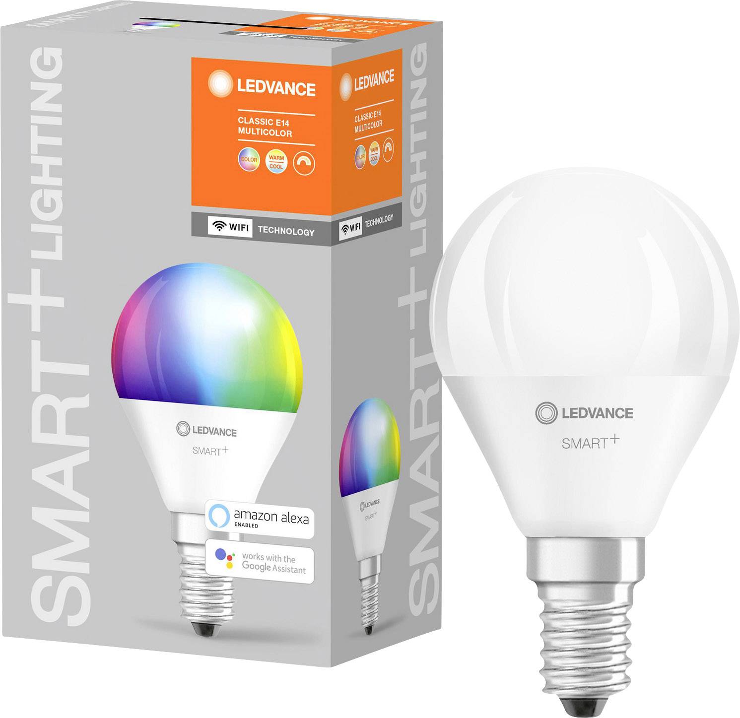LEDVANCE SMART+ EEK: F (A - G) SMART+ WiFi Mini Bulb Multicolour 40 4.9 W/2700K E14 E14 RGBW