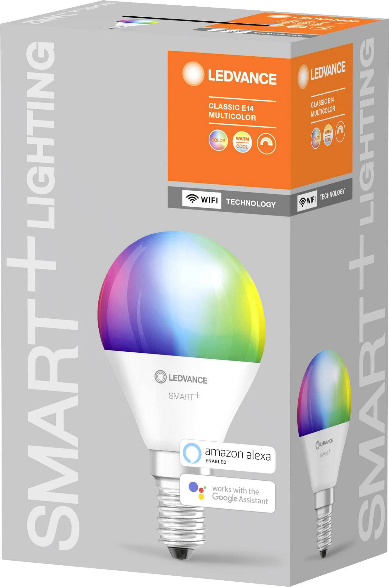 LEDVANCE SMART+ EEK: F (A - G) SMART+ WiFi Mini Bulb Multicolour 40 4.9 W/2700K E14 E14 RGBW