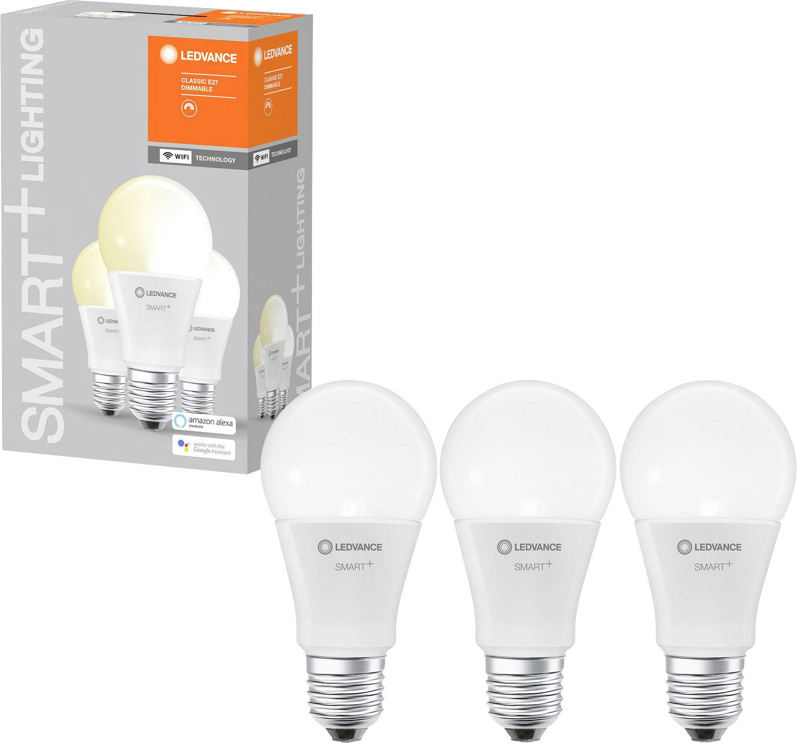 LEDVANCE SMART+ EEK: F (A - G) SMART+ WiFi Classic Dimmable 60 9 W/2700K E27 E27 9 W Warmweiß