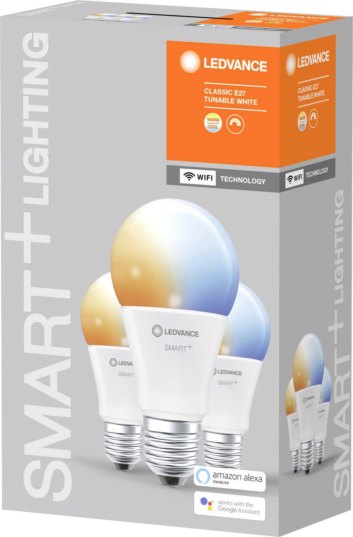 LEDVANCE SMART+ EEK: F (A - G) SMART+ WiFi Classic Tunable White 60 9 W/2700K E27 E27 9 W Warmweiß, Naturweiß, Kaltweiß