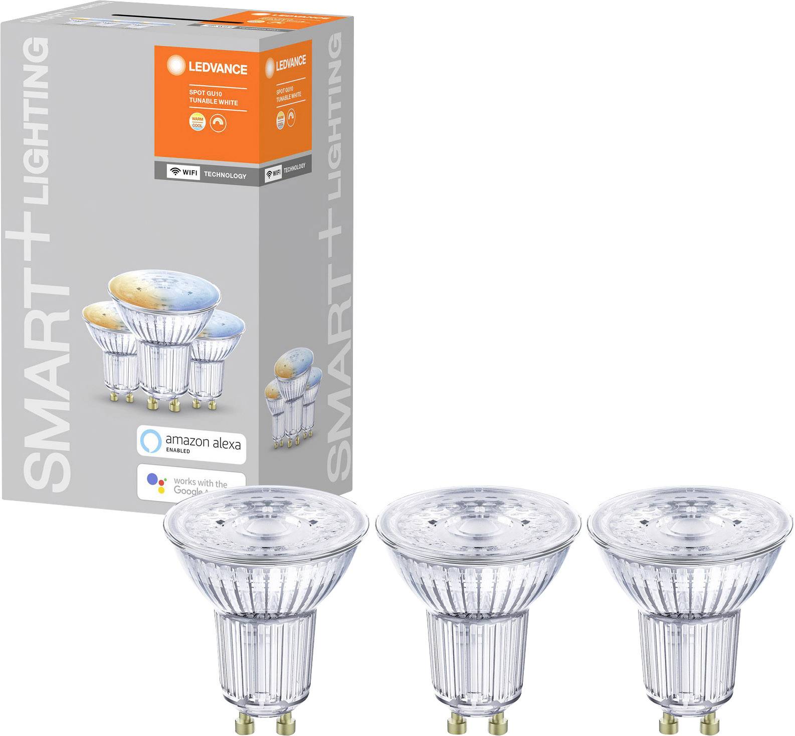 LEDVANCE SMART+ EEK: G (A - G) SMART+ WiFi SPOT GU10 Tunable White 40 45° 5 W/2700K GU10 GU10 Warmweiß, Naturweiß, Kaltweiß