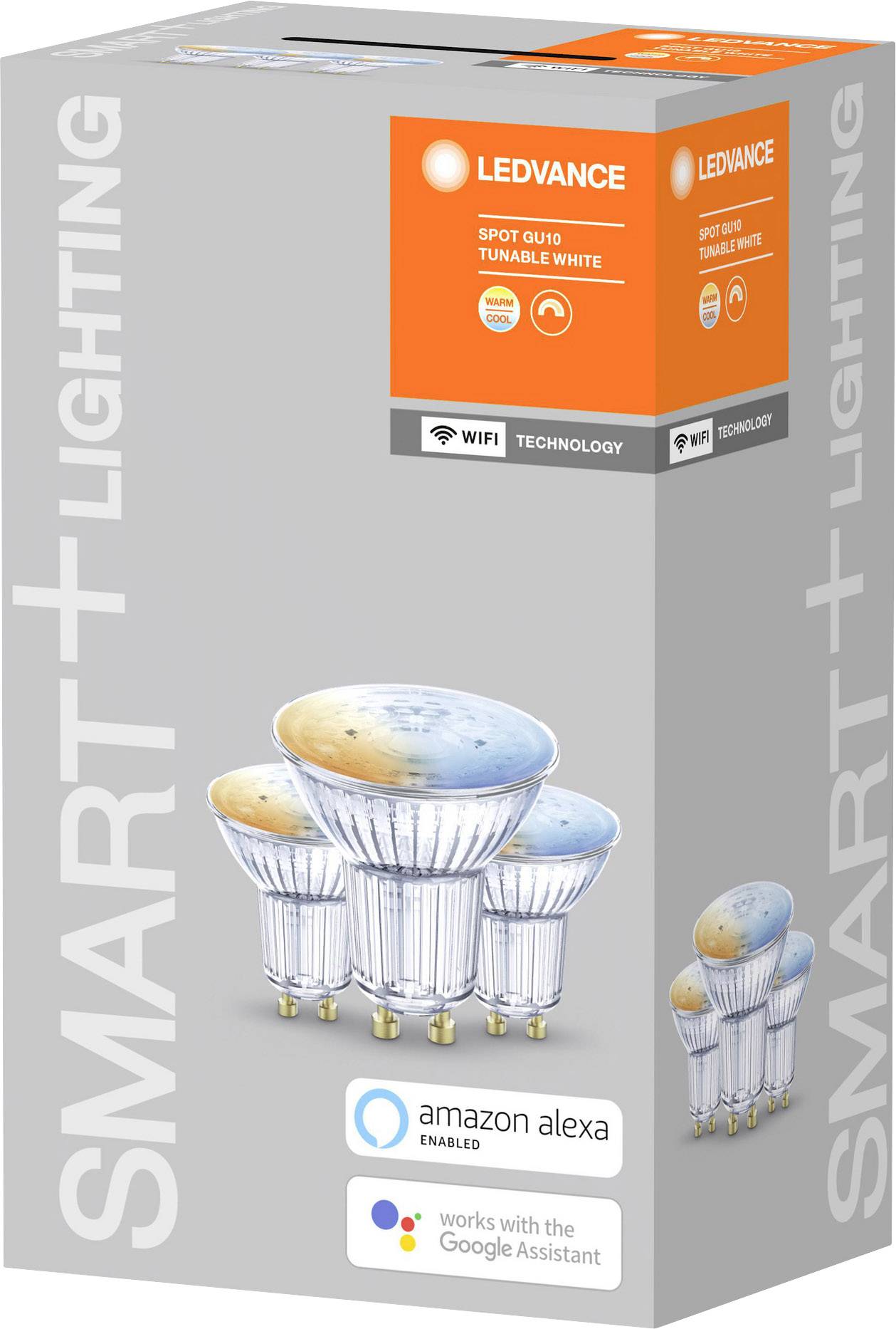 LEDVANCE SMART+ EEK: G (A - G) SMART+ WiFi SPOT GU10 Tunable White 40 45° 5 W/2700K GU10 GU10 Warmweiß, Naturweiß, Kaltweiß