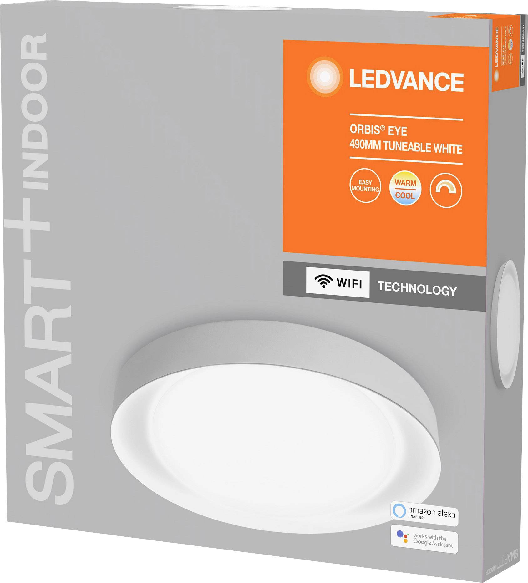 LEDVANCE 4058075486546 SMART+ TUNABLE WHITE Eye 490 GR LED-Deckenleuchte 32W Grau
