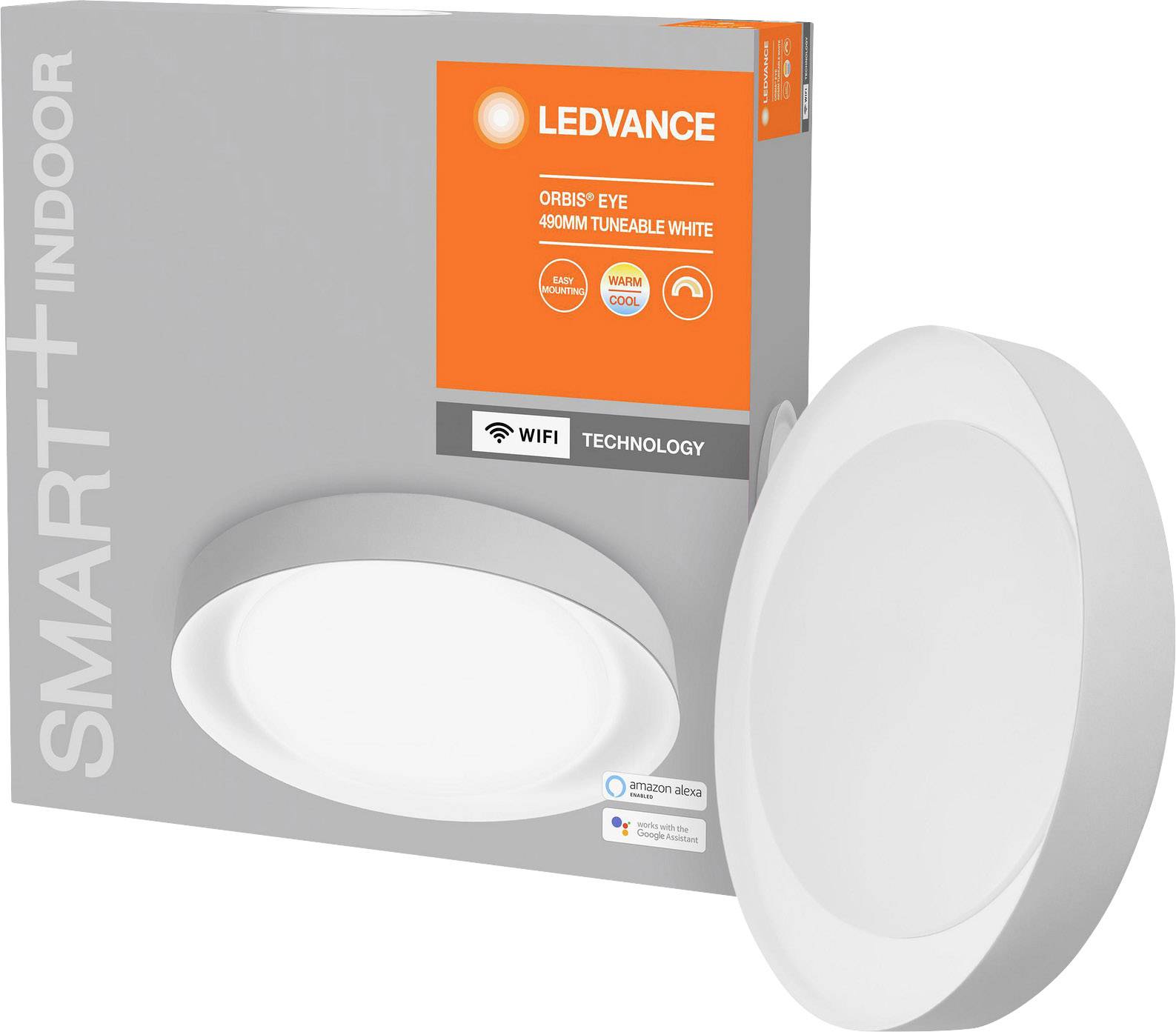 LEDVANCE 4058075486546 SMART+ TUNABLE WHITE Eye 490 GR LED-Deckenleuchte 32W Grau