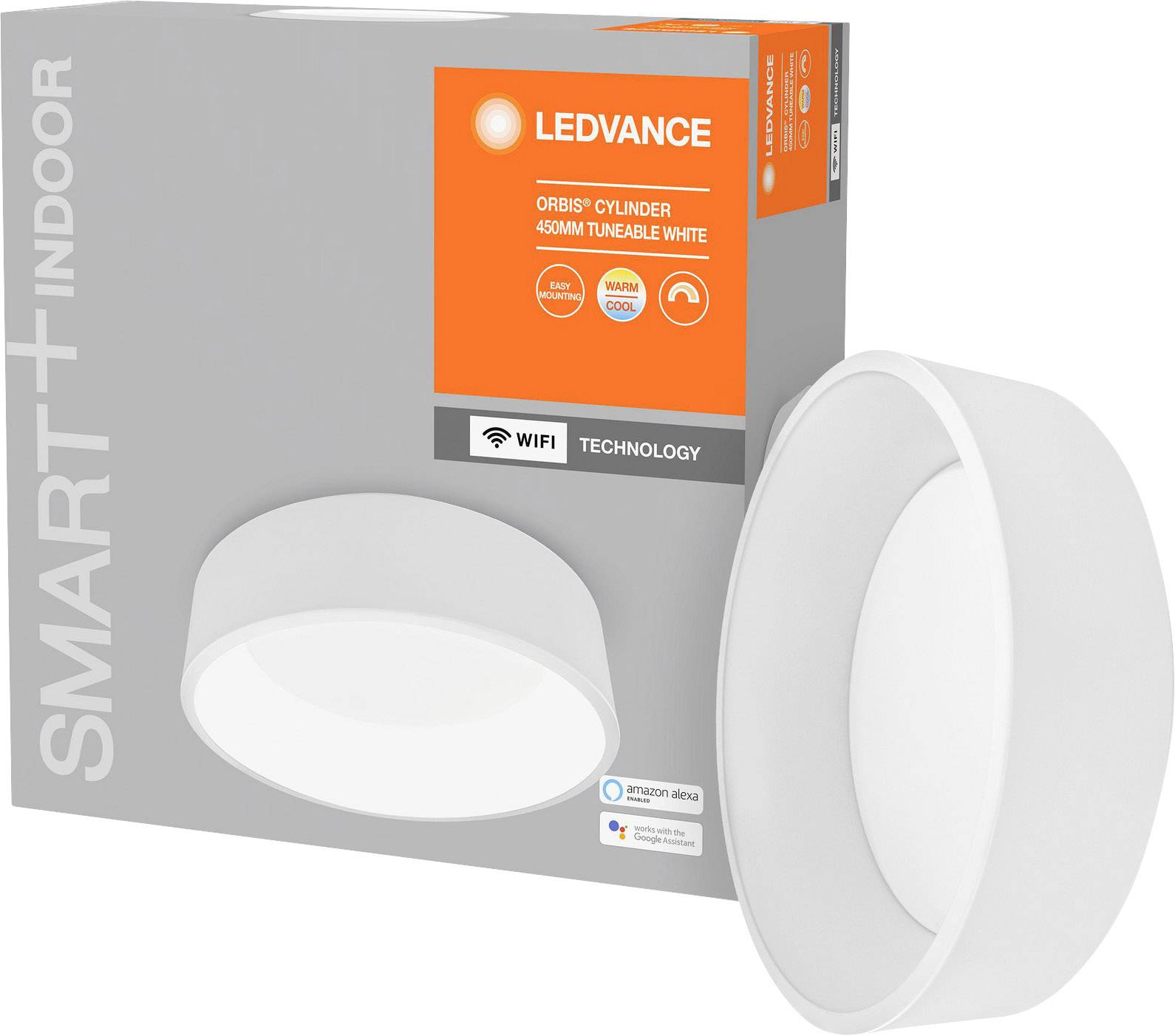 LEDVANCE 4058075486560 SMART+ TUNABLE WHITE Cylinder 450 WT LED-Deckenleuchte 24 W Weiß