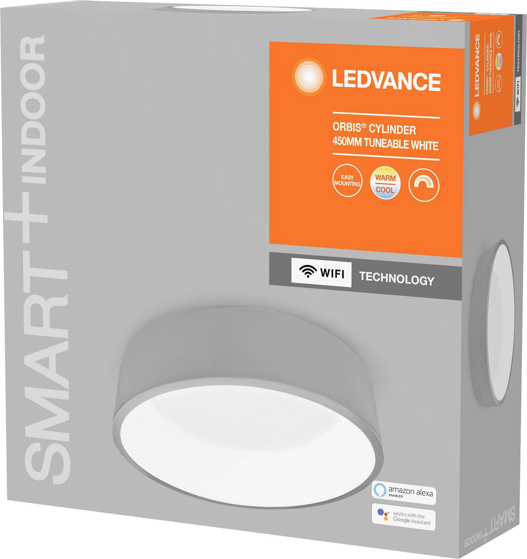 LEDVANCE 4058075486584 SMART+ TUNABLE WHITE Cylinder 450 GR LED-Deckenleuchte 24W Grau
