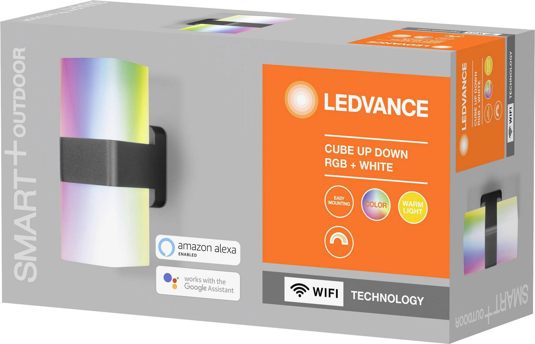 LEDVANCE SMART+ CUBE MULTICOLOR Updown 4058075478077 LED-Außenwandleuchte 13.5W Dunkelgrau, Weiß