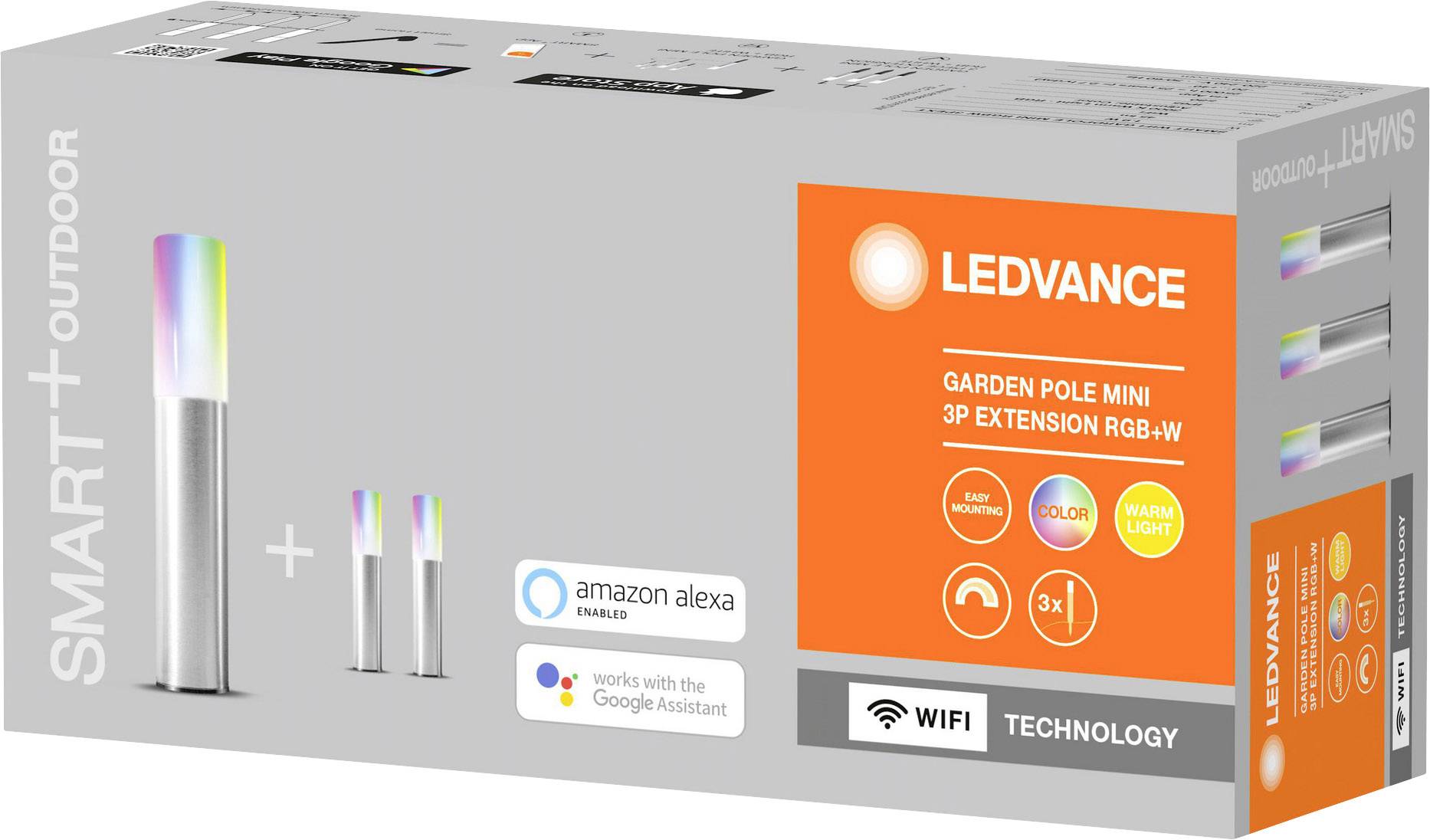 LEDVANCE 4058075478237 SMART+ GARDEN POLE 3 Pole mini extension LED-Gartenstrahler LED LED fest eingebaut 1.9W Stahl